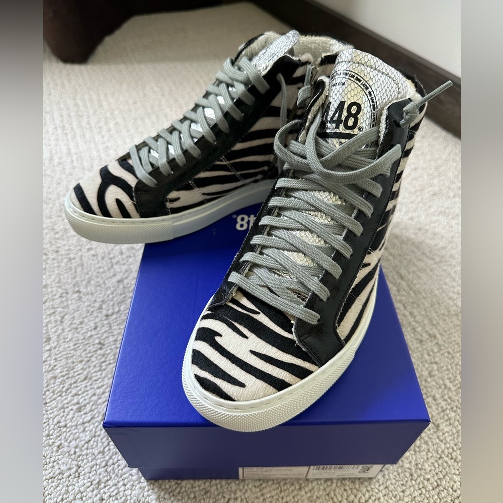 New P448 Star Zebra Zip Hightop Sneaker